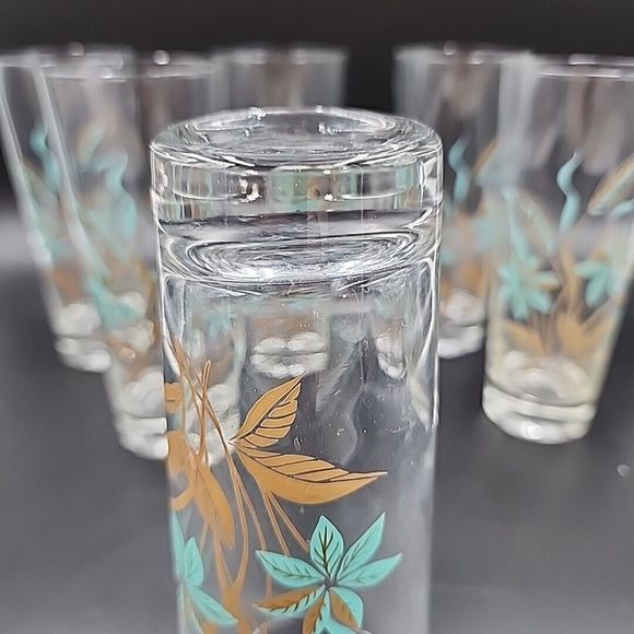 VTG Canadian Wheat Georgian Tall Glasses Tumblers Tea Glasses Set Of 6 12 oz - Picture 6 of 6